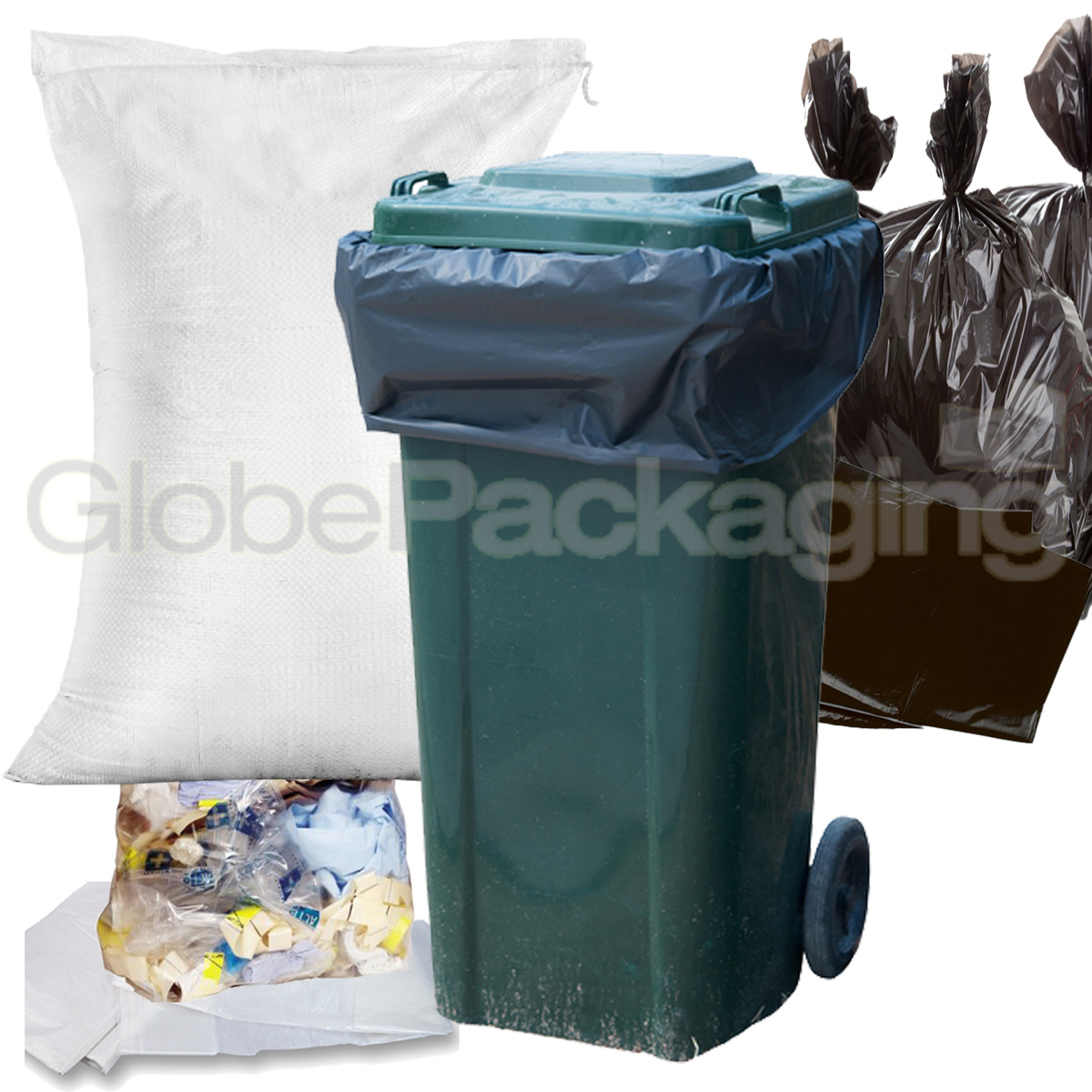 BLACK & CLEAR REFUSE SACKS, WHEELIE BIN LINERS & RUBBLE SACKS